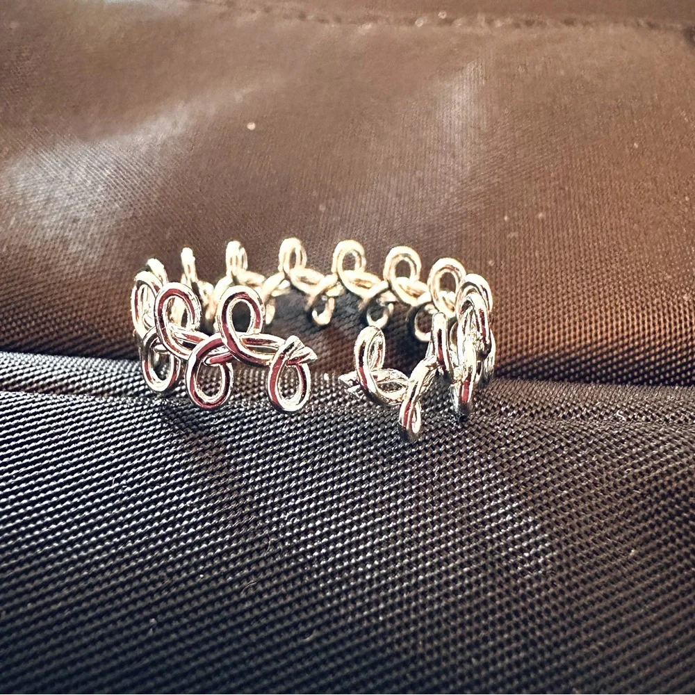 RING Elegant Silver Swirl Ring unisex - Picture 2 of 3